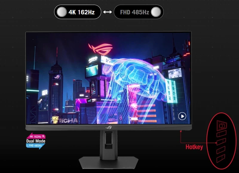 ASUS ROG Strix XG27UCGR ASUS ROG Strix XG27UCGR demonstrating its tripled refresh rate mode