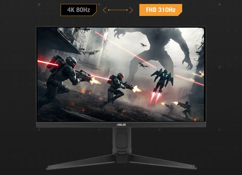 ASUS TUF Gaming VG27UQEL5A ASUS TUF Gaming VG27UQEL5A shown running its quadrupled refresh rate mode