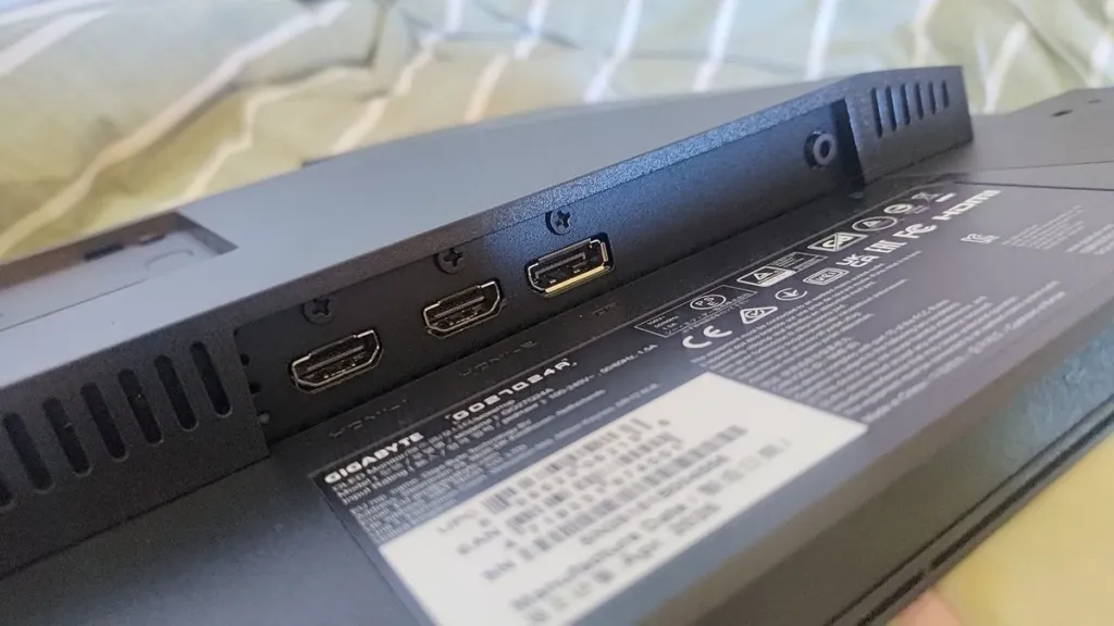 Rear port cluster on the Gigabyte GO27Q24A