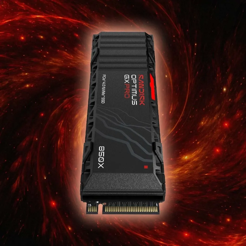 Optimus GX PRO 850X Sandisk Optimus GX PRO 850X shown with and without a heatsink
